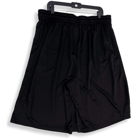 NWT Mens Black Pleated Elastic Waist Pull-On Basketball Shorts Size 4XLT image number 2