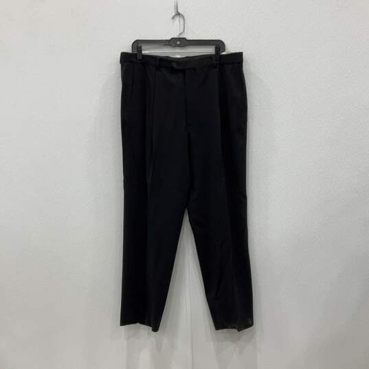 Authentic Armani Collezioni Mens Black 2 Piece Blazer Pants Suit Sz 56R W/COA image number 5