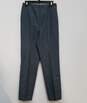 Womens Gray Striped High Rise Side Zip Pleated Casual Dress Pants Size 42 image number 7