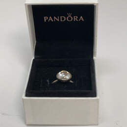 Designer Pandora 925 Sterling Silver Poetic April Rock Crystal Droplet Ring