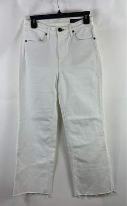 NWT Rag & Bone Womens White Ankle Justine Raw Hem Stretch Trouser Pants Size 24