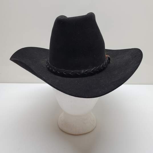 Stetson Cowboy Hat Black 4x Beaver Fur-Based Felt Leather image number 1