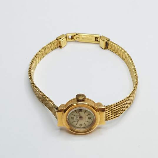Nacar Swiss 34100 17mm Analog 18K Gold Filled Milanese Strap Ladies Watchs15g image number 4