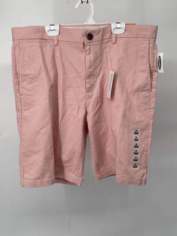 Old Navy Mens Pink Ultimate Slim Flex Chino Shorts Size 36 T-0528908-I