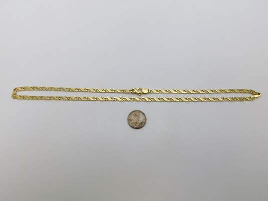 18K Yellow Gold Infinity Link Necklace 28.1g image number 5