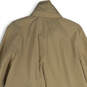 Womens Tan Mock Neck Long Sleeve Welt Pocket Full-Zip Overcoat Size X-Large image number 4