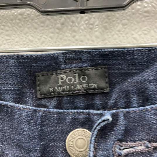 Polo Ralph Lauren Womens Blue Denim Dark Wash Straight Leg Jeans Size 34/34 image number 3