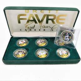 Brett Favre Green Bay Packers Gold Plated Coins