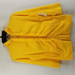 NY and C Women Yellow Ruched Zip Up Hoodie XS NWT