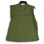 NWT J. Crew Womens Green Ruffle Sleeve Round Neck Smocked Blouse Top Size XL image number 2