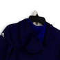 Mens Blue Heather Long Casual Sleeve Kangaroo Pocket Full-Zip Hoodie Sz XS image number 4