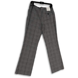 NWT Womens Gray Plaid Flat Front Modern Fit Straight Leg Ankle Pants Size 6 alternative image