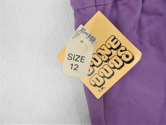 Vintage 80s Dune Duds Purple Mom Jean Style Cargo Shorts Women's Size 12 w/ Tags image number 3