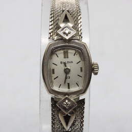 Vintage Bulova 23 Jewel 10K Rolled Gold Plate Diamond Accent Watch-16.7g alternative image