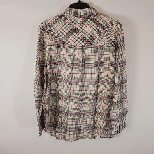 Foxcroft NYC Women Plaid Flannel Shirt 10 NWT image number 5