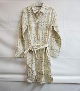 Foxcroft Women's Rocca Long Sleeve Soft Chevron Dress Sz 6