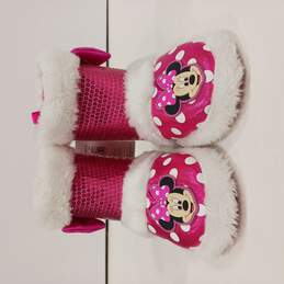 Children's Pink Minnie Boots Size 7-8 alternative image