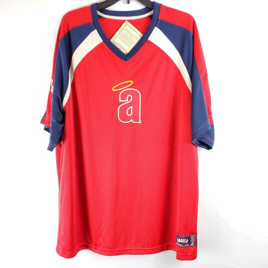 Cooperstown Collection Men Red Angels Club Shirt 2XL NWT image number 1