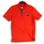 NWT Mens Red Short Sleeve Spread Collar Polo Shirt Size Medium image number 1