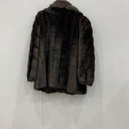 Olympia Womens Brown Faux Fur Long Sleeve Shawl Collar Coat Size 4X alternative image