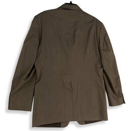 Mens Brown Long Sleeve Notch Lapel Front Pockets Two Button Blazer Size 42L alternative image