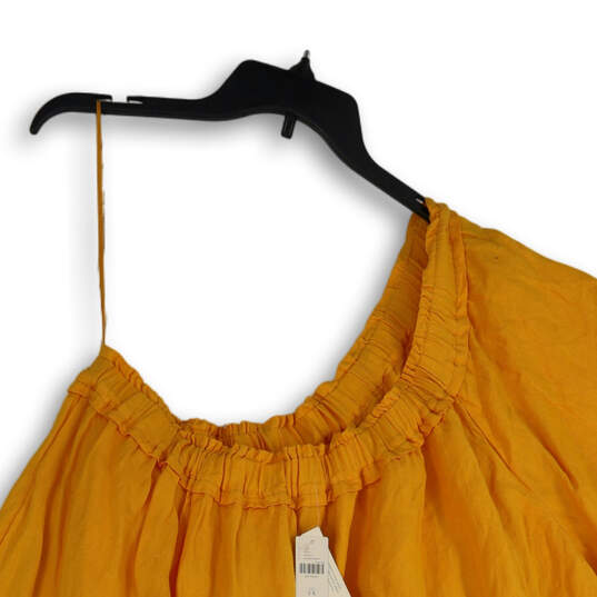 NWT Womens Pleated Orange One Should Pullover Blouse Top Size 3X image number 3