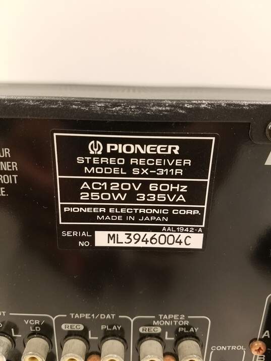 Pioneer Stereo Receiver SX-311R image number 6