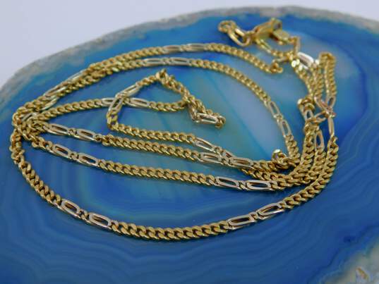 18K Yellow Gold Figaro Chain Necklace 13.9g image number 3