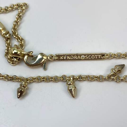Designer Kendra Scott Gold-Tone Lobster Clasp Fashionable Link Chain Necklace image number 4