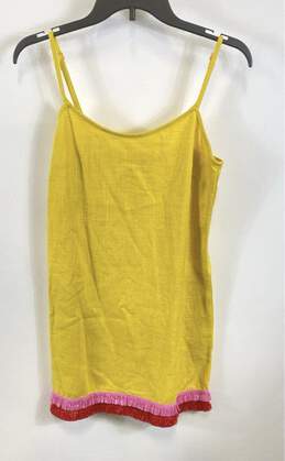 Staud Womens Yellow Sleeveless Scoop Neck Pullover Mini Dress Size Small