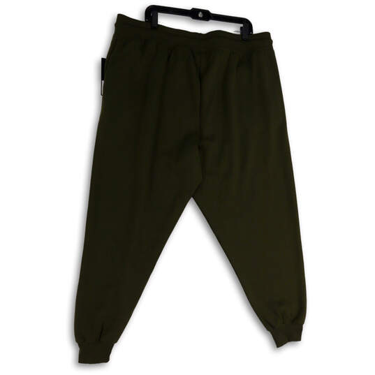 NWT Womens Green Elastic Waist Drawstring Tapered Leg Jogger Pants Size 3X image number 2