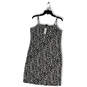 NWT Womens Black White Animal Print Square Neck Sleeveless Tank Dress Sz 6 image number 1