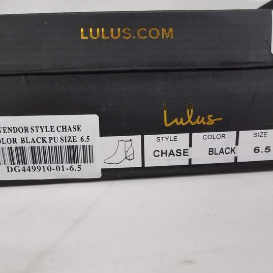 Lulus Chase Black Pointed Booties IOB Size 6.5 image number 6
