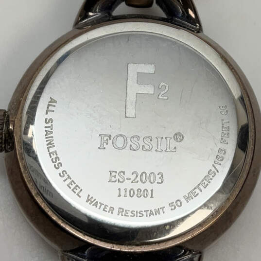 Designers Fossil F2 ES-2003 Stainless Steel Analog Dial Quartz Wristwatch image number 4