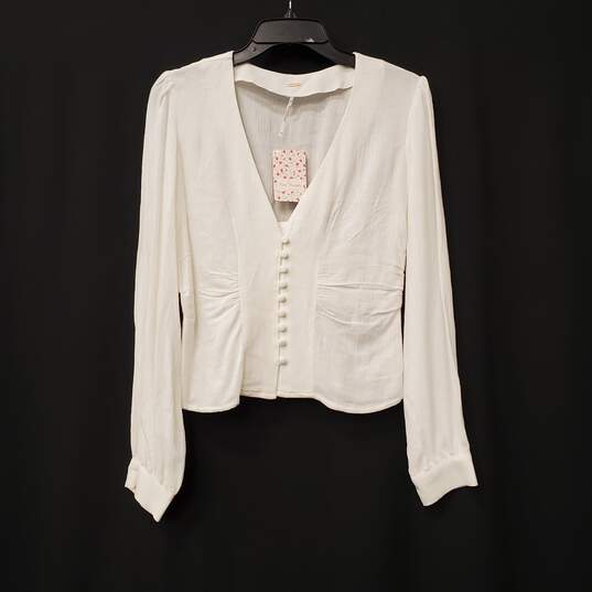 Free People Women Ivory Blouse XS NWT image number 1