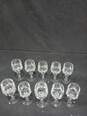 10pc Set of Bavarian Cut Crystal Wine Glasses image number 1