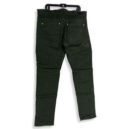 Mens Green Denim 5-Pocket Design Distressed Skinny Leg Jeans Size 36/24 alternative image