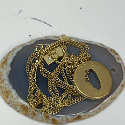 Designer Kate Spade Gold-Tone Link Chain Lobster Clasp Pendant Necklace alternative image