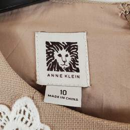 Anne Klein Women's Tan Midi Dress SZ 10 alternative image