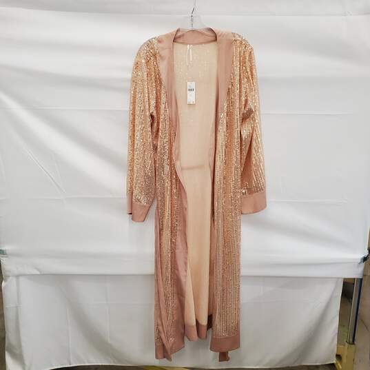 NWT Anthropologie Sequin Robe Pearl M/L image number 2