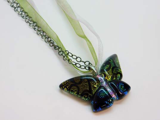 Artisan Millefiori Foiled & Colorful Glass Pendant Necklaces image number 3