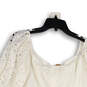 NWT Womens White Square Neck Long Sleeve Cropped Blouse Top Size Large image number 4