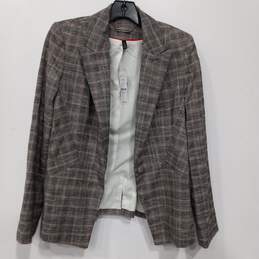 White House Black Market Women's Black/Madded Red Plaid Blazer Size 2 with Tag