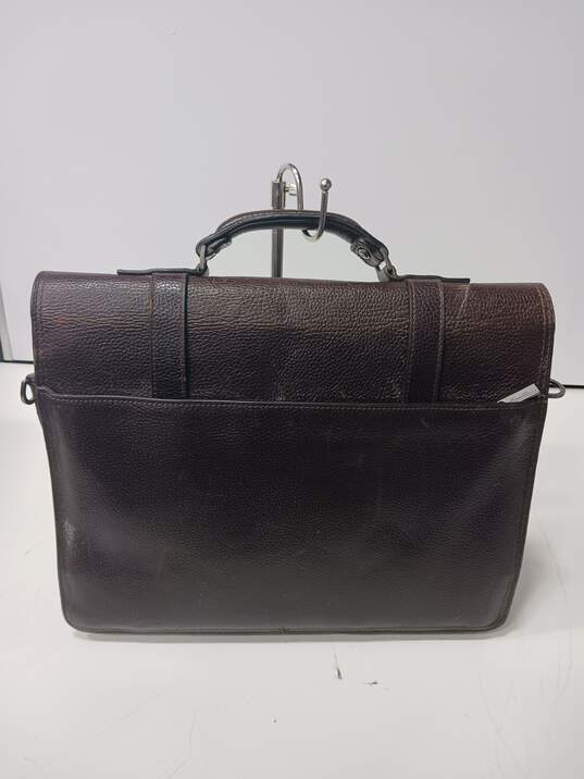 Kenneth Cole New York Attach Reaction Leather Bag Brown image number 4