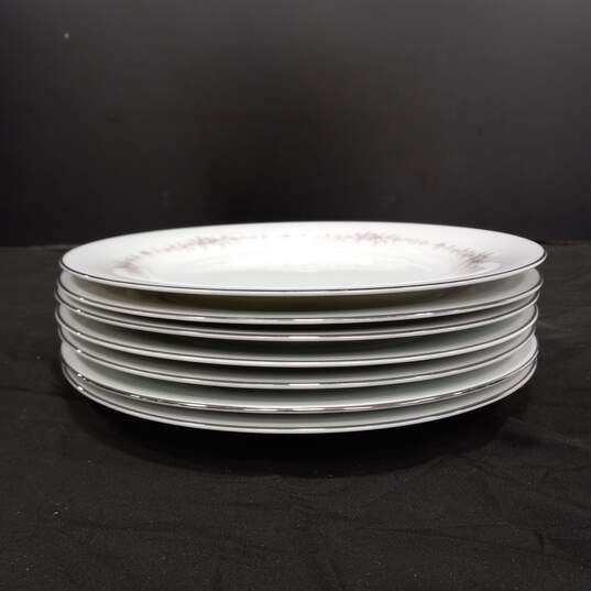 Bundle of 7 Noritake Rosepoint Dinner Plates image number 1