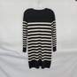 LOFT Petites Black & White Stripe Knit Midi Sweater Dress WM Size SP NWT image number 2