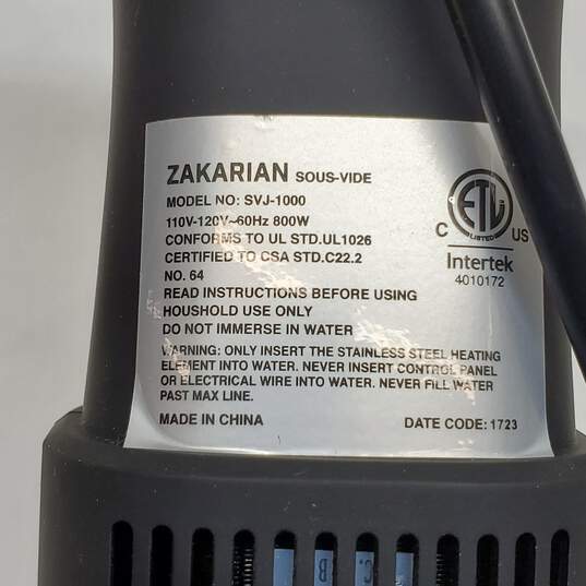 Zakarian Sous-Vide Model SVJ-1000 Tested Powers ON image number 6