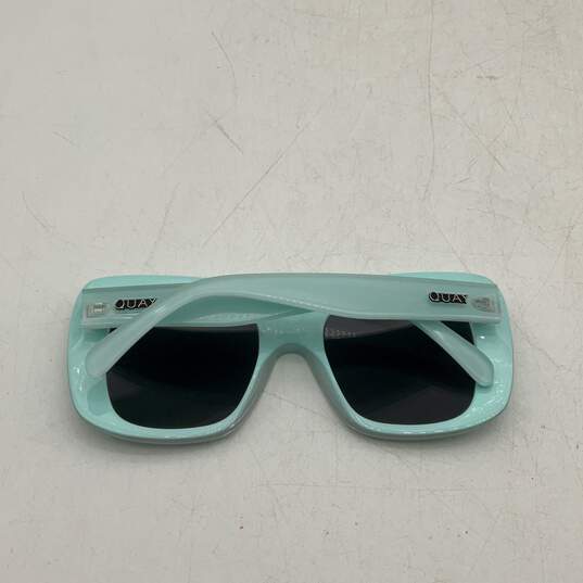 Quay Womens Blue Full Frame Polarized Square Sunglasses With White Case image number 5