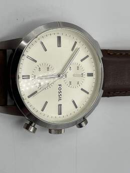 Mens Brown Townsman Chronograph Leather Band Round Analog Wristwatch 92g alternative image