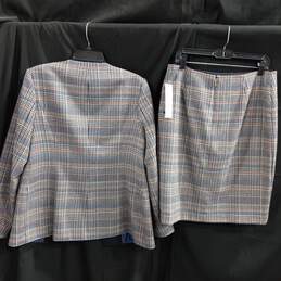 Calvin Klein 2 Piece Plaid Skirt Suit (Dress Jacket & Skirt) Size 12 NWT alternative image